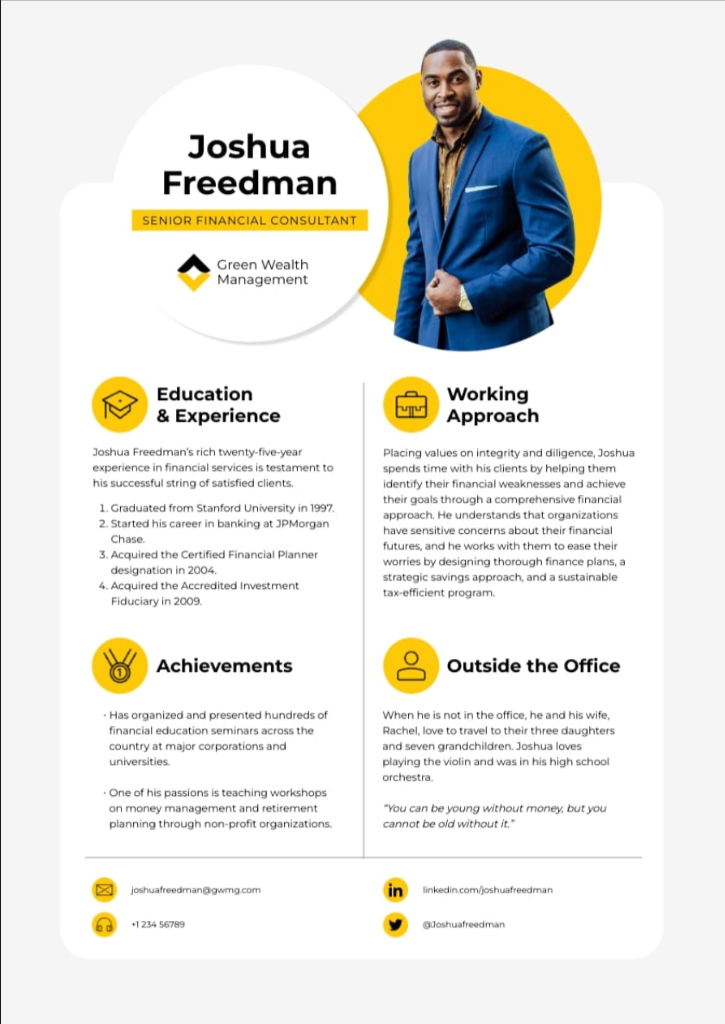 Resume template 1